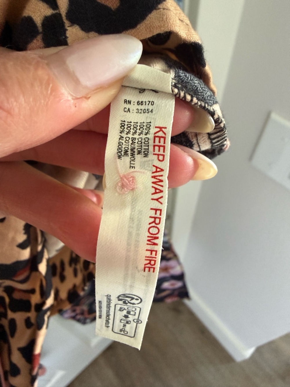 NWT Anthropologie LyreBird Leopard Floral Flannel Pajama Set Small 2-Piece - Picture 13 of 13